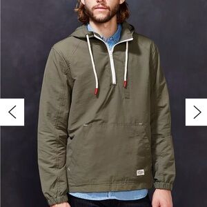Men's Green Hooded Windbreaker